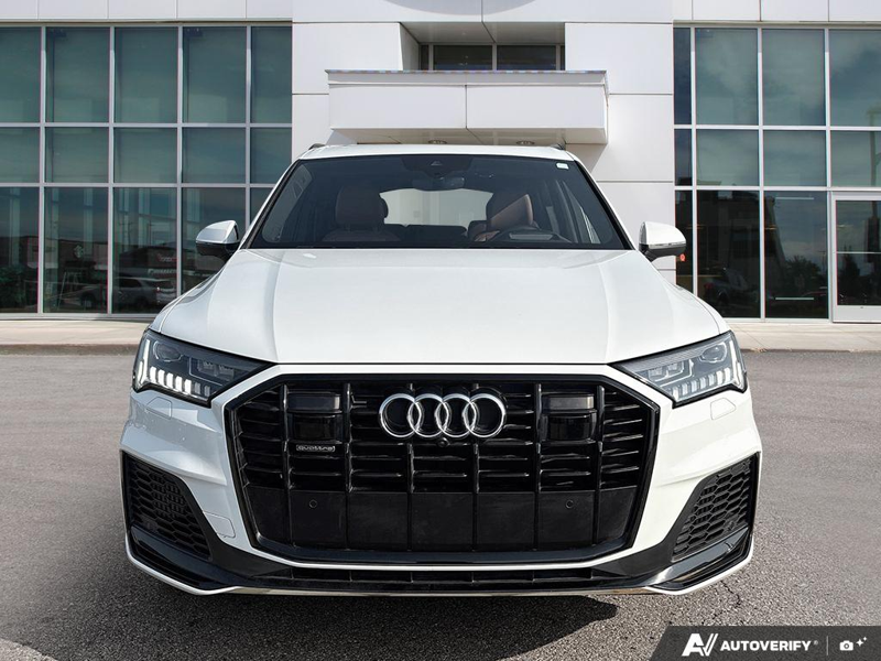 USED 2021 Audi Q7 Technik 55 TFSI quattro - White Exterior - $38,976 - Stock #E60245A - VIN WA1WXAF74MD041093 - Photo 2