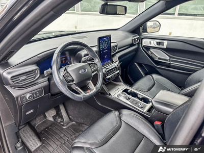 USED 2021 Ford Explorer ST - EBONY LEATHER-TRIMMED Interior - $34,976 - Stock #E61039A - VIN 1FM5K8GC6MGA34385
