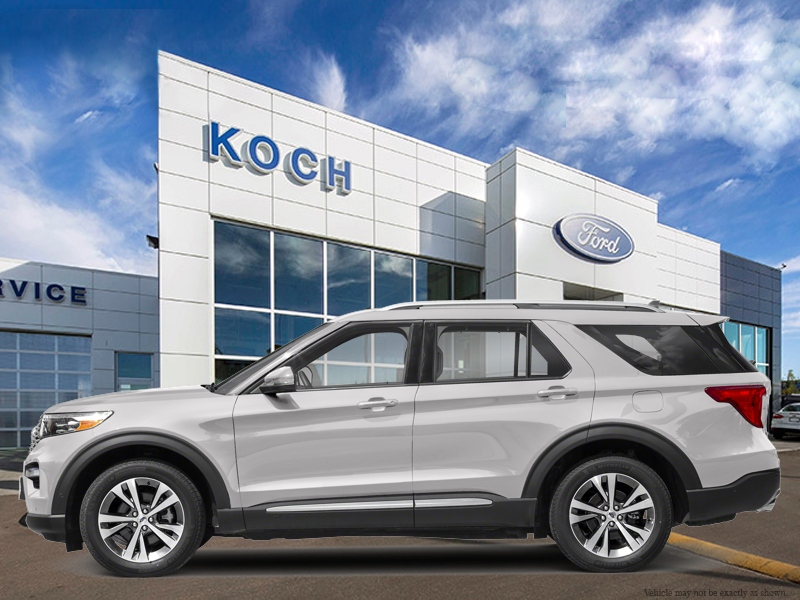 USED 2021 Ford Explorer Platinum - Star White Tri-coat Metallic Exterior / EBONY LEATHER-TRIM Interior - $39,963 - Stock #E50756A - VIN 1FM5K8HC1MGB56098 - Photo 1