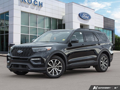 USED 2021 Ford Explorer ST Leather Seats, Cooled Seats, 360 Camera, Heated Steering Wheel - Black Exterior - $29,997 - Stock #E50225A - VIN 1FM5K8GC2MGA25294