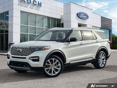 USED 2022 Ford Explorer Platinum - Star White Tri-Coat Exterior - $41,925 - Stock #E60669A - VIN 1FM5K8HC8NGC07646