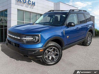 USED 2023 Ford Bronco Sport Badlands - Atlas Blue Metallic Exterior - $40,997 - Stock #E60569A - VIN 3FMCR9D96PRD94870