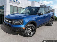 USED 2023 Ford Bronco Sport Badlands - Atlas Blue Metallic Exterior - $40,997 - Stock #E60569A - VIN 3FMCR9D96PRD94870