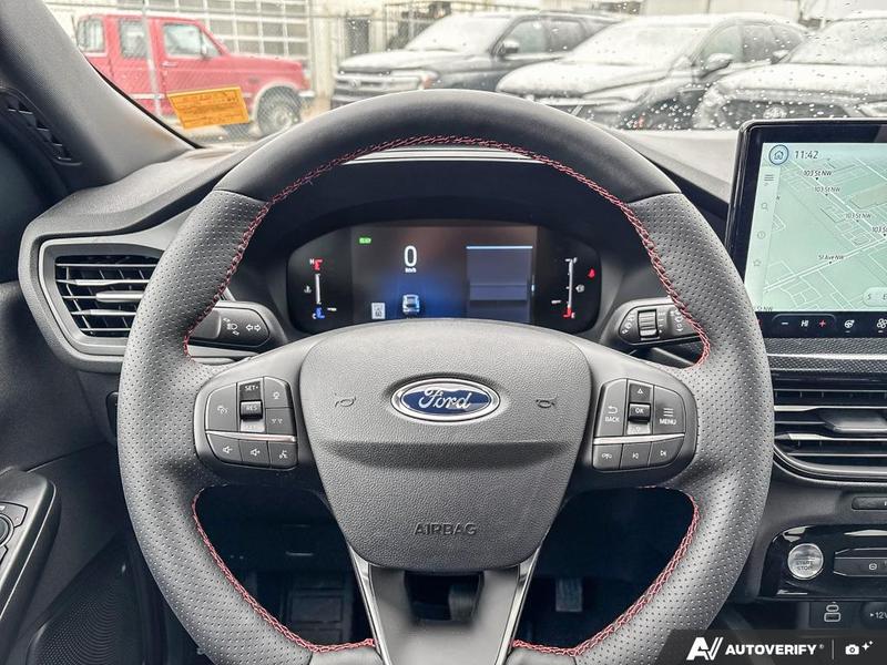 NEW 2025 Ford Escape ST-Line Hybrid - Vapor Blue Exterior / EBONY VINYL/ RED STITCHING Interior - $43,893 - Stock #E50102 - VIN 1FMCU9MZXSUA13070 - Photo 14