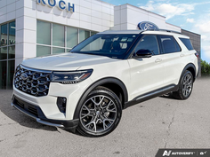 USED 2025 Ford Explorer Platinum - Star White Tri-coat Metallic Exterior - $61,925 - Stock #EL518A - VIN 1FMWK8HC3SGB32614