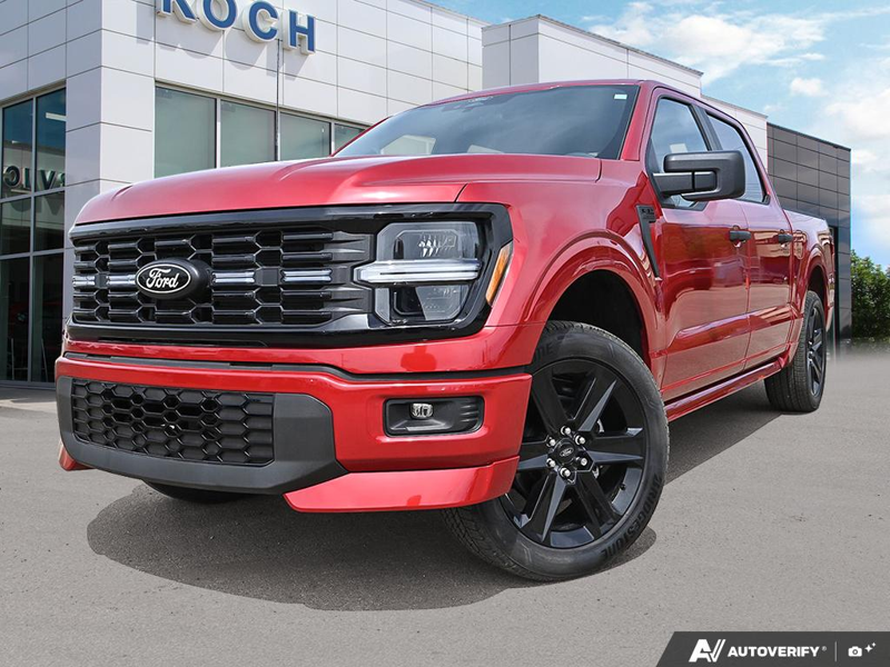NEW 2025 Ford F-150 LOBO - Rapid Red Tri-coat Metallic Exterior / BLACK STX CLOTH Interior - $61,899 - Stock #E51376 - VIN 1FTEW2L59SFC08241 - Photo 1