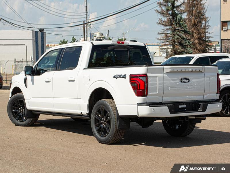 NEW 2025 Ford F-150 Platinum - Star White Tri-coat Metallic Exterior / BLACK LEATHER Interior - $112,219 - Stock #E51073 - VIN 1FTFW7L81SFB46832 - Photo 4