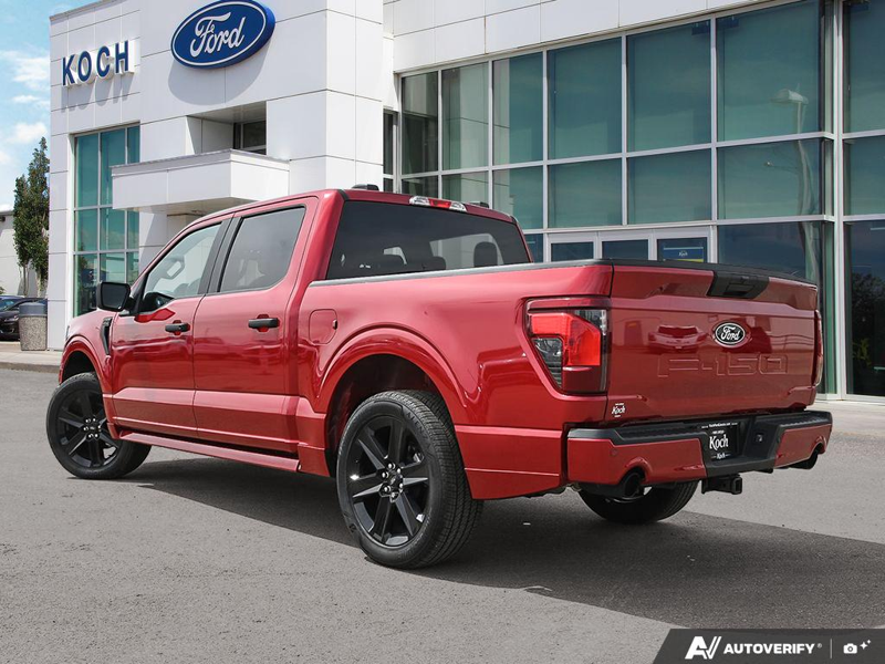 NEW 2025 Ford F-150 LOBO - Rapid Red Tri-coat Metallic Exterior / BLACK STX CLOTH Interior - $61,899 - Stock #E51376 - VIN 1FTEW2L59SFC08241 - Photo 4