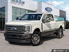 USED 2025 Ford F-350 Super Duty King Ranch - Star White Metallic Tri-Coat Exterior - $96,998 - Stock #E60533A - VIN 1FT8W3BT5SEC56442