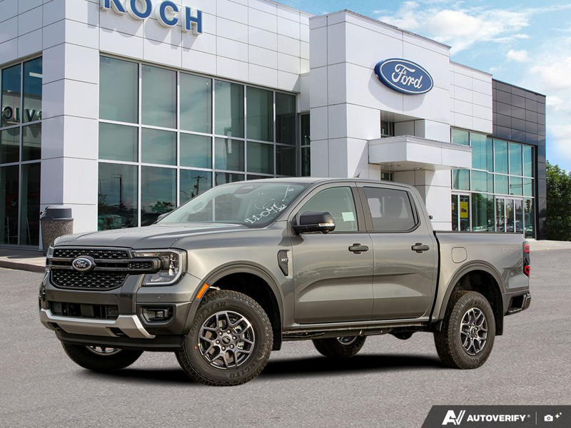 NEW 2025 Ford Ranger XLT - Carbonized Grey Metallic Exterior / EBONY PREMIUM CLOTH Interior - $49,899 - Stock #E51366 - VIN 1FTER4HH6SLE63775 - Photo 1