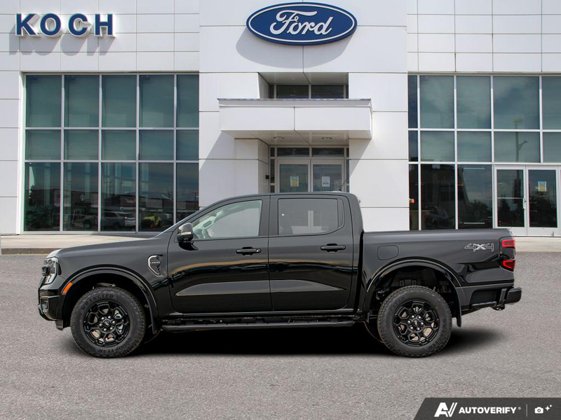 NEW 2025 Ford Ranger Lariat - Shadow Black Exterior / EBONY LEATHER-TRIMMED Interior - $55,949 - Stock #E51335 - VIN 1FTER4KH9SLE62161 - Photo 3
