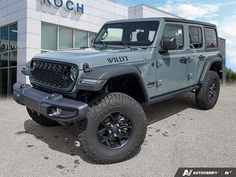 USED 2025 Jeep Wrangler Willys - Gray Exterior - $55,976 - Stock #E51160A - VIN 1C4PJXDN4SW515500