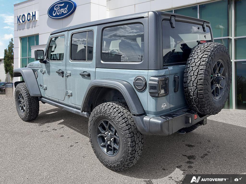USED 2025 Jeep Wrangler Willys - Gray Exterior - $55,976 - Stock #E51160A - VIN 1C4PJXDN4SW515500 - Photo 4
