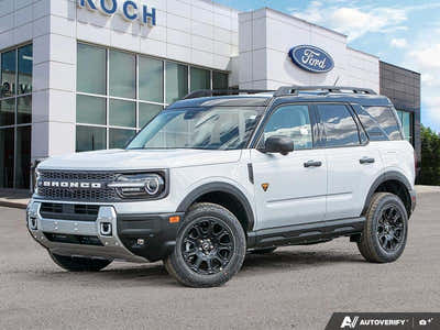 NEW 2026 Ford Bronco Sport Badlands - Space White Metallic Exterior - $48,919 - Stock #E60235 - VIN 3FMCR9DAXTRE08659
