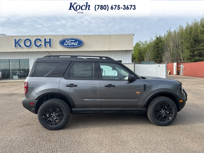 NEW 2026 Ford Bronco Sport Badlands - DARK SPACE GREY LEATHER Interior - $54,650 - Stock #A26058 - VIN 3FMCR9DAXTRE09097