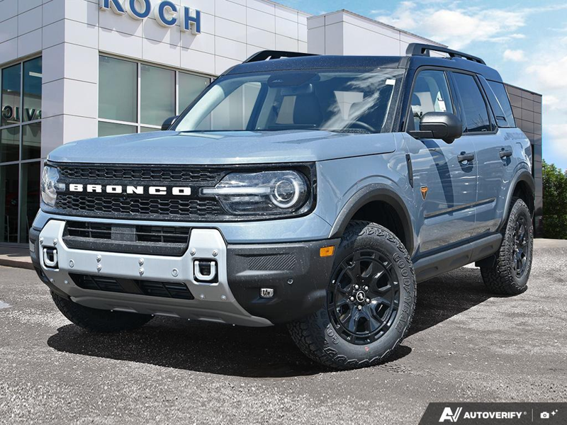 NEW 2026 Ford Bronco Sport Badlands - Azure Grey Metallic Tri-coat Exterior / DARK SPACE GREY LEATHER Interior - $50,990 - Stock #E60762 - VIN 3FMCR9DA8TRE68987 - Photo 1