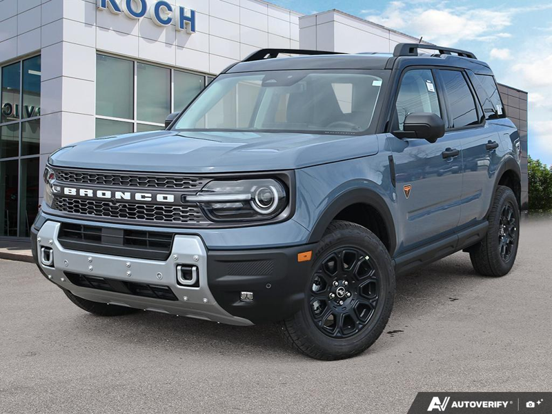 NEW 2026 Ford Bronco Sport Badlands - Azure Grey Metallic Tri-coat Exterior / DARK SPACE GREY LEATHER Interior - $47,139 - Stock #E60854 - VIN 3FMCR9DA6TRE86789 - Photo 1