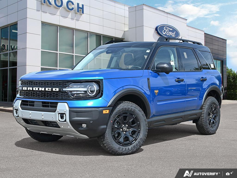 NEW 2026 Ford Bronco Sport Badlands - Velocity Blue Metallic Exterior / DARK SPACE GREY LEATHER Interior - $51,681 - Stock #E60872 - VIN 3FMCR9DAXTRE87430 - Photo 1