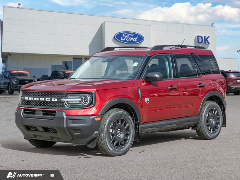 NEW 2026 Ford Bronco Sport Big Bend - Ruby Red Metallic Tinted Clearcoat Exterior / MEDIUM LT SMOKED TRUFFLE, CLOTH HEATED FRONT BUCKET SEATS Interior - $41,443 - Stock #D60804 - VIN 3FMCR9BN3TRF11878 - Photo 1