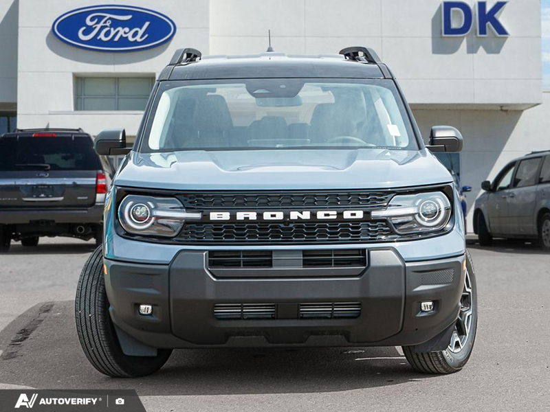 NEW 2026 Ford Bronco Sport Outer Banks - Azure Grey Metallic Tri-coat Exterior / EBONY/ROAST, PREMIUM TRIMMED HTD FRONT BUCKET SEATS Interior - $43,353 - Stock #D60696 - VIN 3FMCR9CN4TRE86844 - Photo 2