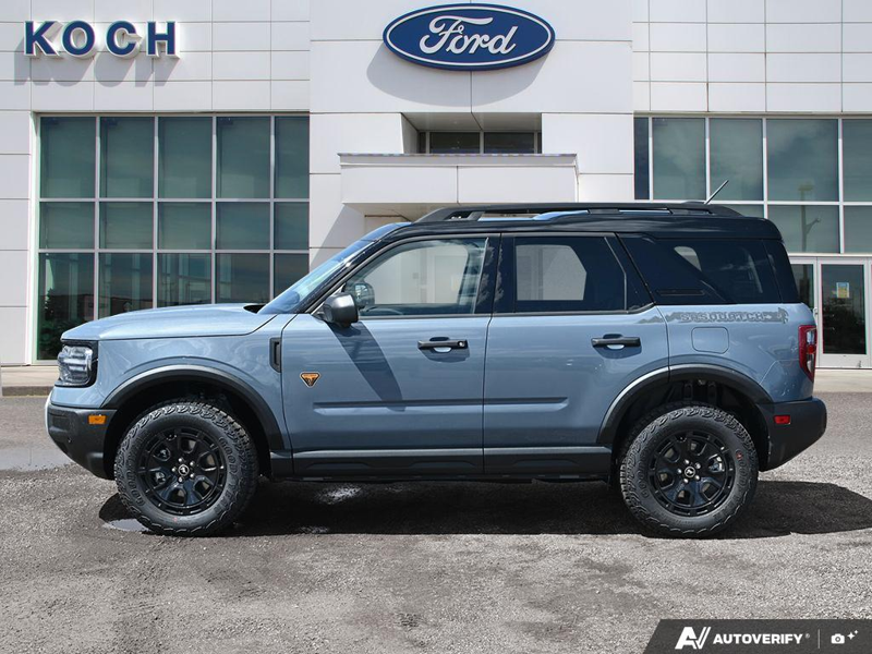 NEW 2026 Ford Bronco Sport Badlands - Azure Grey Metallic Tri-coat Exterior / DARK SPACE GREY LEATHER Interior - $50,990 - Stock #E60762 - VIN 3FMCR9DA8TRE68987 - Photo 3