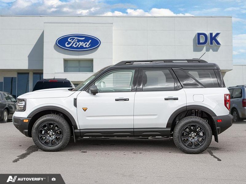 NEW 2026 Ford Bronco Sport Badlands - Space White Metallic Exterior / DARK SPACE GREY, ACTIVEX TRIMMED HTD FR SPORT CONTOUR BUCKET SEA Interior - $46,513 - Stock #D60810 - VIN 3FMCR9DA9TRF11491 - Photo 3