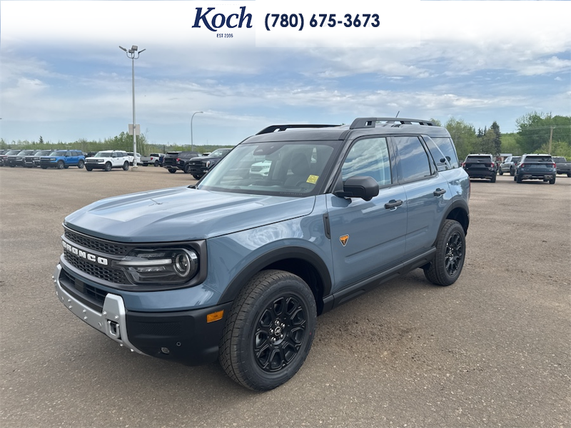 NEW 2026 Ford Bronco Sport Badlands - Azure Grey Metallic Tri-coat Exterior / DARK SPACE GREY LEATHER Interior - $48,490 - Stock #A26155 - VIN 3FMCR9DA9TRE50188 - Photo 4