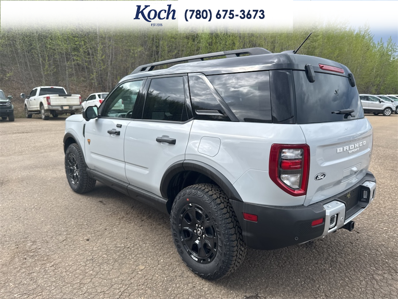 NEW 2026 Ford Bronco Sport Badlands - Crystal White Tricoat Exterior / DARK SPACE GREY LEATHER Interior - $54,650 - Stock #A26055 - VIN 3FMCR9DAXTRE09973 - Photo 9