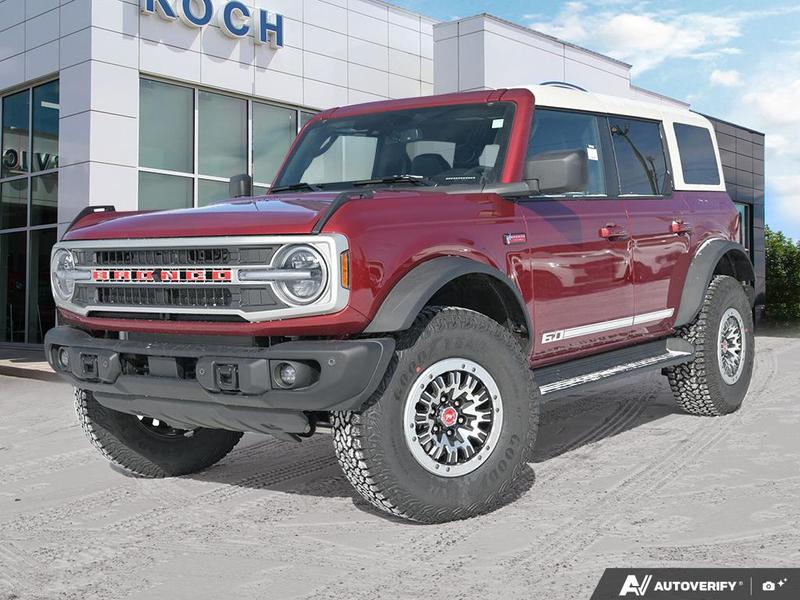 NEW 2026 Ford Bronco Outer Banks 60th Anniversary Edition - Ruby Red Tri-coat Metallic Exterior / BLACK ONYX-LEATHER/VINYL Interior - $88,774 - Stock #E60405 - VIN 1FMEE8BP0TLA54929 - Photo 1