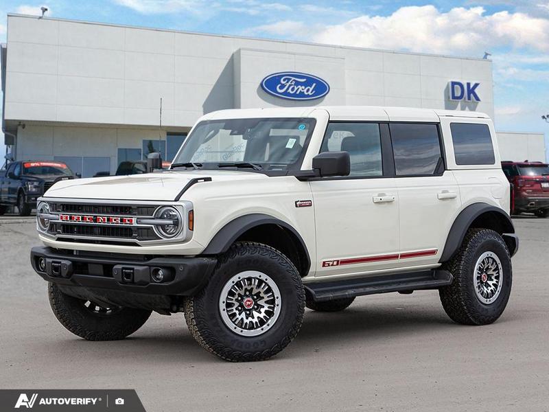 NEW 2026 Ford Bronco Outer Banks - Wimbledon White Exterior / BLACK ONYX-LEATHER/VINYL Interior - $81,663 - Stock #D60363 - VIN 1FMEE8BH4TLA54263 - Photo 1