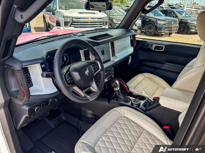 NEW 2026 Ford Bronco Heritage "Pink Pony" Edition - BLACK ONYX-PLAID CLOTH NAVY PIER SEATS Interior - $95,859 - Stock #E60452 - VIN 1FMEE4DP1TLA71633