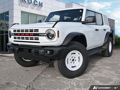 NEW 2026 Ford Bronco Heritage Edition - Oxford White Exterior - $74,859 - Stock #E61116 - VIN 1FMEE4DP0TLB53272