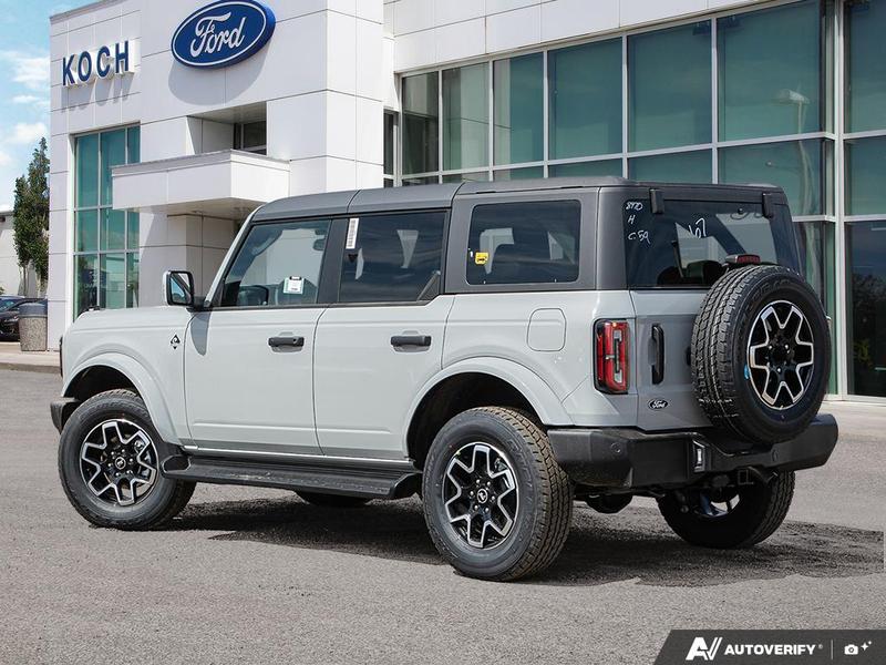 NEW 2026 Ford Bronco Outer Banks - Avalanche Exterior / BLACK ONYX LEATHER TRIM VINYL Interior - $69,839 - Stock #E60576 - VIN 1FMDE8BH1TLA78970 - Photo 4