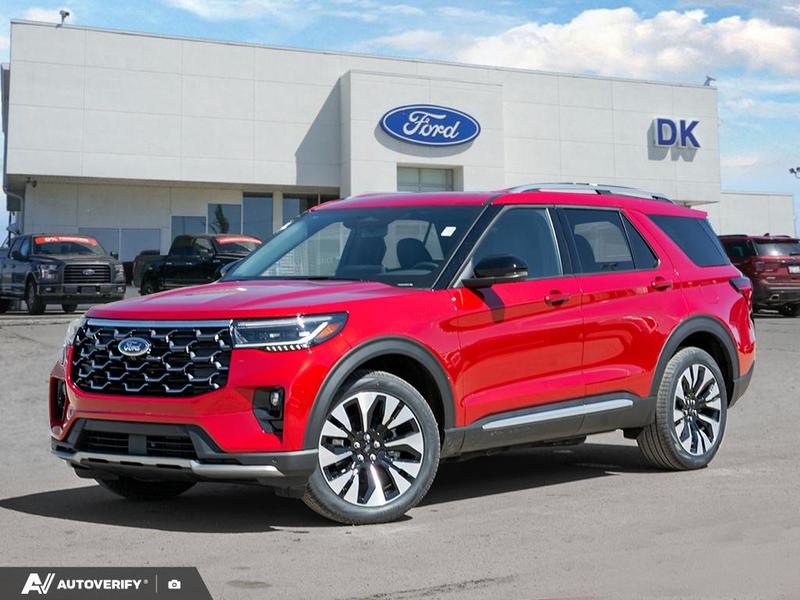 NEW 2026 Ford Explorer Platinum - Rapid Red Tri-coat Metallic Exterior / MOJAVE DUSK LEATHER Interior - $67,072 - Stock #D60420 - VIN 1FMUK8HH7TGB47766 - Photo 1
