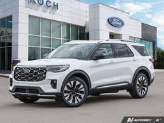 NEW 2026 Ford Explorer Platinum - Star White Tri-coat Metallic Exterior - $69,479 - Stock #E60789 - VIN 1FMUK8HH4TGB63892