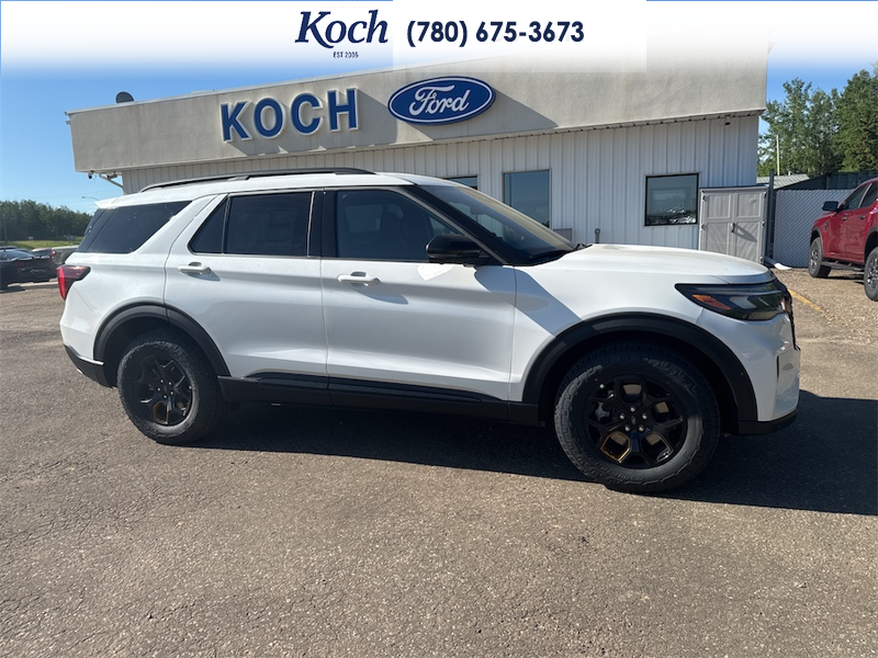 NEW 2026 Ford Explorer Tremor - Star White Tri-Coat Exterior / ONYX, HEAT/VENTILATED MIKO SUEDE SPORT CAPTAIN'S CHAIRS Interior - $66,780 - Stock #A26207 - VIN 1FMUK8JH7TGB86660 - Photo 14