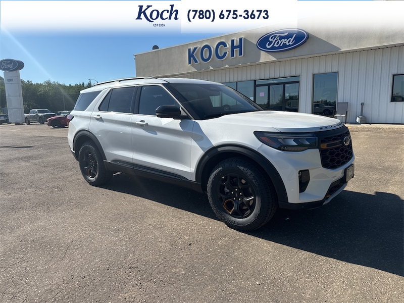 NEW 2026 Ford Explorer Tremor - Star White Tri-Coat Exterior / ONYX, HEAT/VENTILATED MIKO SUEDE SPORT CAPTAIN'S CHAIRS Interior - $66,780 - Stock #A26207 - VIN 1FMUK8JH7TGB86660 - Photo 15