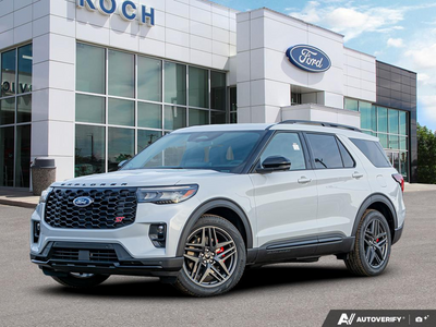 NEW 2026 Ford Explorer ST - Space White Metallic Exterior - $72,919 - Stock #E60102 - VIN 1FMWK8GC7TGA32874