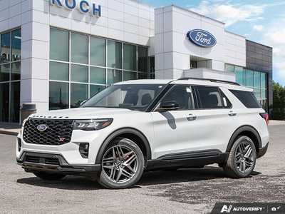 NEW 2026 Ford Explorer ST - Space White Metallic Exterior - $72,919 - Stock #E60197 - VIN 1FMWK8GC7TGA82528