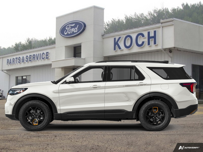 NEW 2026 Ford Explorer Tremor - Star White Tri-Coat Exterior - $66,780 - Stock #A26207 - VIN 1FMUK8JH7TGB86660
