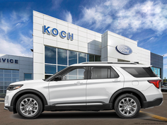 NEW 2026 Ford Explorer Platinum - Space White Metallic Exterior - $69,569 - Stock #E61066 - VIN 1FMUK8HH0TGC47014