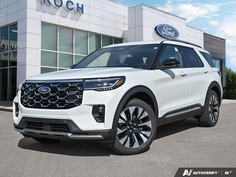 NEW 2026 Ford Explorer Platinum - Star White Tri-Coat Exterior - $64,348 - Stock #E61073 - VIN 1FMUK8HHXTGC46954