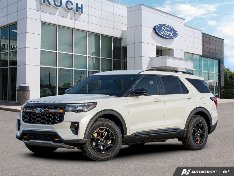 NEW 2026 Ford Explorer Tremor - Star White Tri-coat Metallic Exterior / ONYX ACTIVEX Interior - $59,258 - Stock #E60097 - VIN 1FMUK8JH8TGA28831 - Photo 1