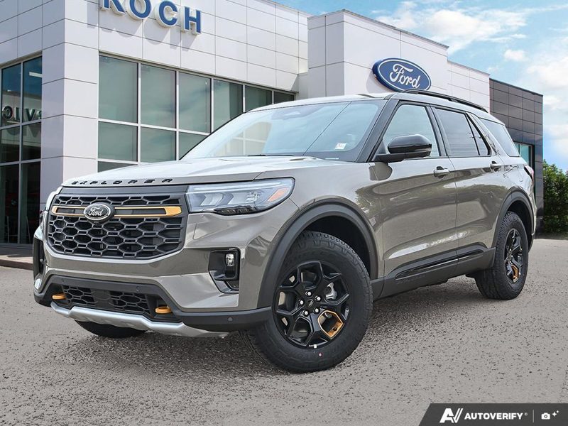 NEW 2026 Ford Explorer Tremor - Marsh Grey Exterior / ONYX, HEAT/VENTILATED MIKO SUEDE SPORT CAPTAIN'S CHAIRS Interior - $67,079 - Stock #E61118 - VIN 1FMUK8JH6TGC34617 - Photo 1