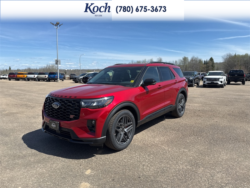 NEW 2026 Ford Explorer ST - Black Sport Cloth Exterior / KAPOOR RED Interior - $75,280 - Stock #A26165 - VIN 1FMWK8GC7TGB34546 - Photo 4