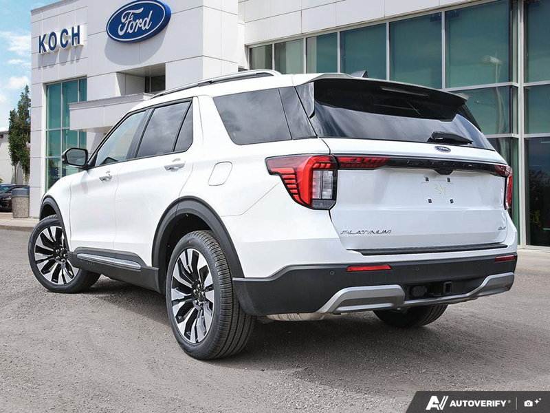 NEW 2026 Ford Explorer Platinum - Star White Tri-coat Metallic Exterior / CRYSTAL GRAY LEATHER Interior - $67,669 - Stock #E60278 - VIN 1FMUK8HHXTGA83402 - Photo 4