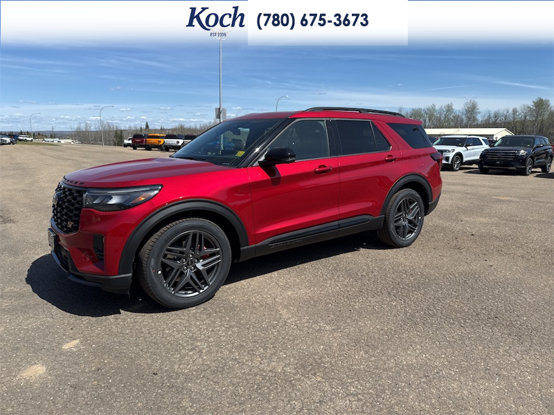 NEW 2026 Ford Explorer ST - Black Sport Cloth Exterior / KAPOOR RED Interior - $75,280 - Stock #A26165 - VIN 1FMWK8GC7TGB34546 - Photo 5