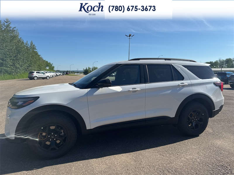 NEW 2026 Ford Explorer Tremor - Star White Tri-Coat Exterior / ONYX, HEAT/VENTILATED MIKO SUEDE SPORT CAPTAIN'S CHAIRS Interior - $66,780 - Stock #A26207 - VIN 1FMUK8JH7TGB86660 - Photo 6