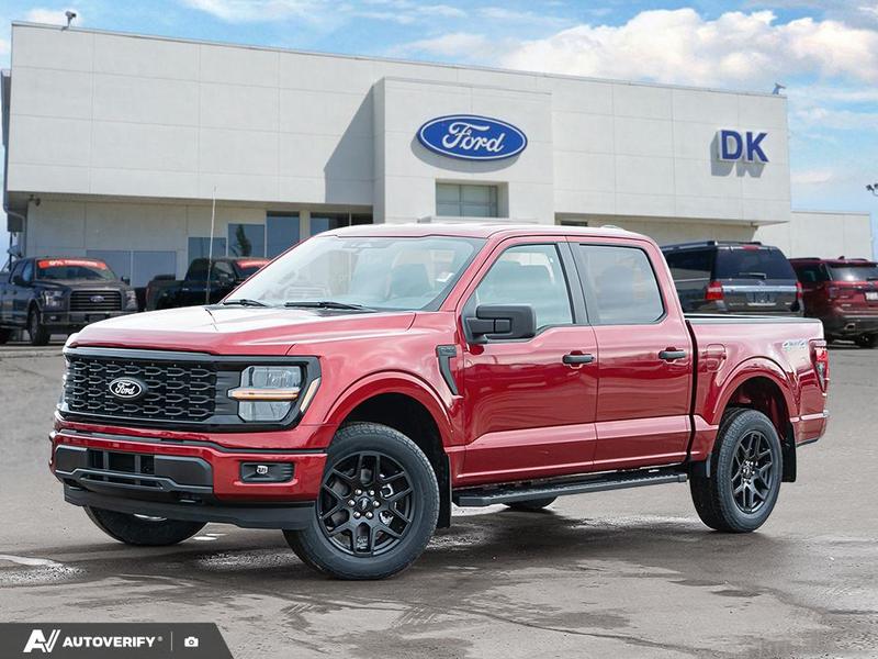 NEW 2026 Ford F-150 STX - Ruby Red Tri-coat Metallic Exterior / BLACK ONYX/BLUE PREM LEATHER SEATS Interior - $59,999 - Stock #D60325 - VIN 1FTEW2LP6TKD58575 - Photo 1