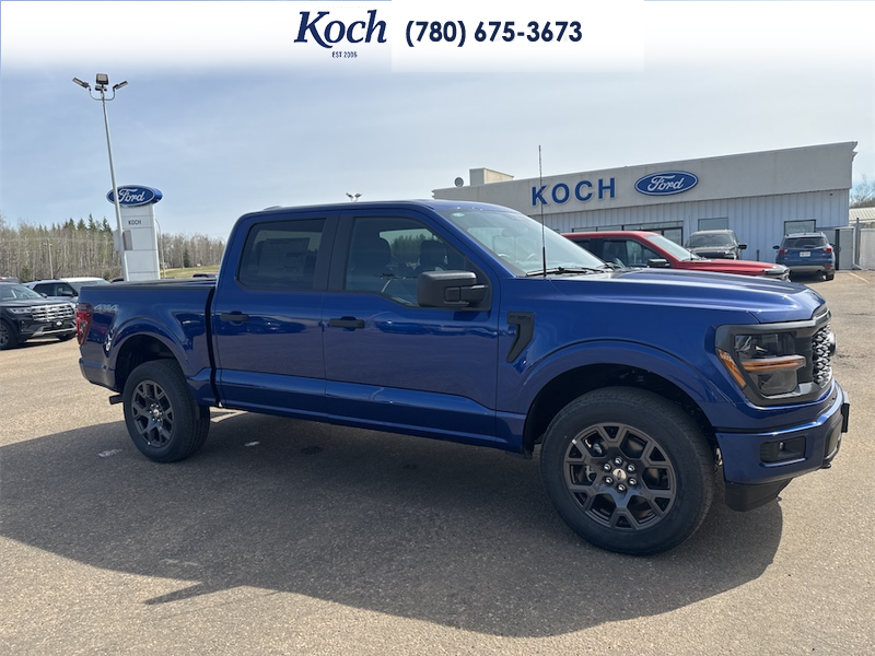 NEW 2026 Ford F-150 STX - Argon Blue Metallic Exterior / BLACK ONYX/BLUE PREM LEATHER SEATS Interior - $63,202 - Stock #A26161 - VIN 1FTEW2LP7TKD68368 - Photo 14